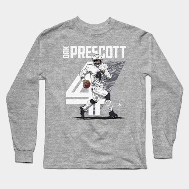 Dak Prescott Dallas Inline Long Sleeve T-Shirt by MASTER_SHAOLIN